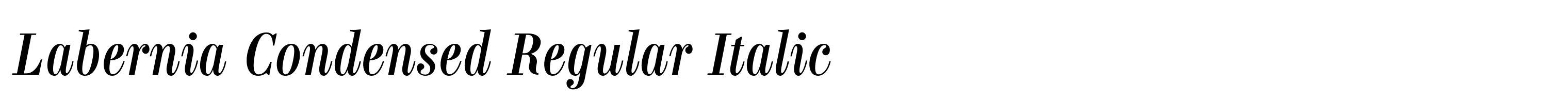 Labernia Condensed Regular Italic